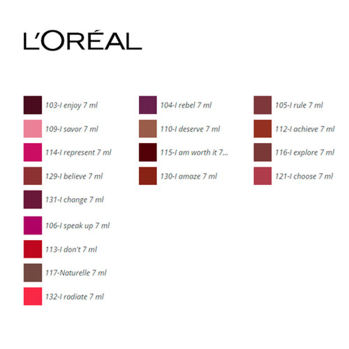 Labial Rouge Signature L'Oréal Maquillaje7 ml